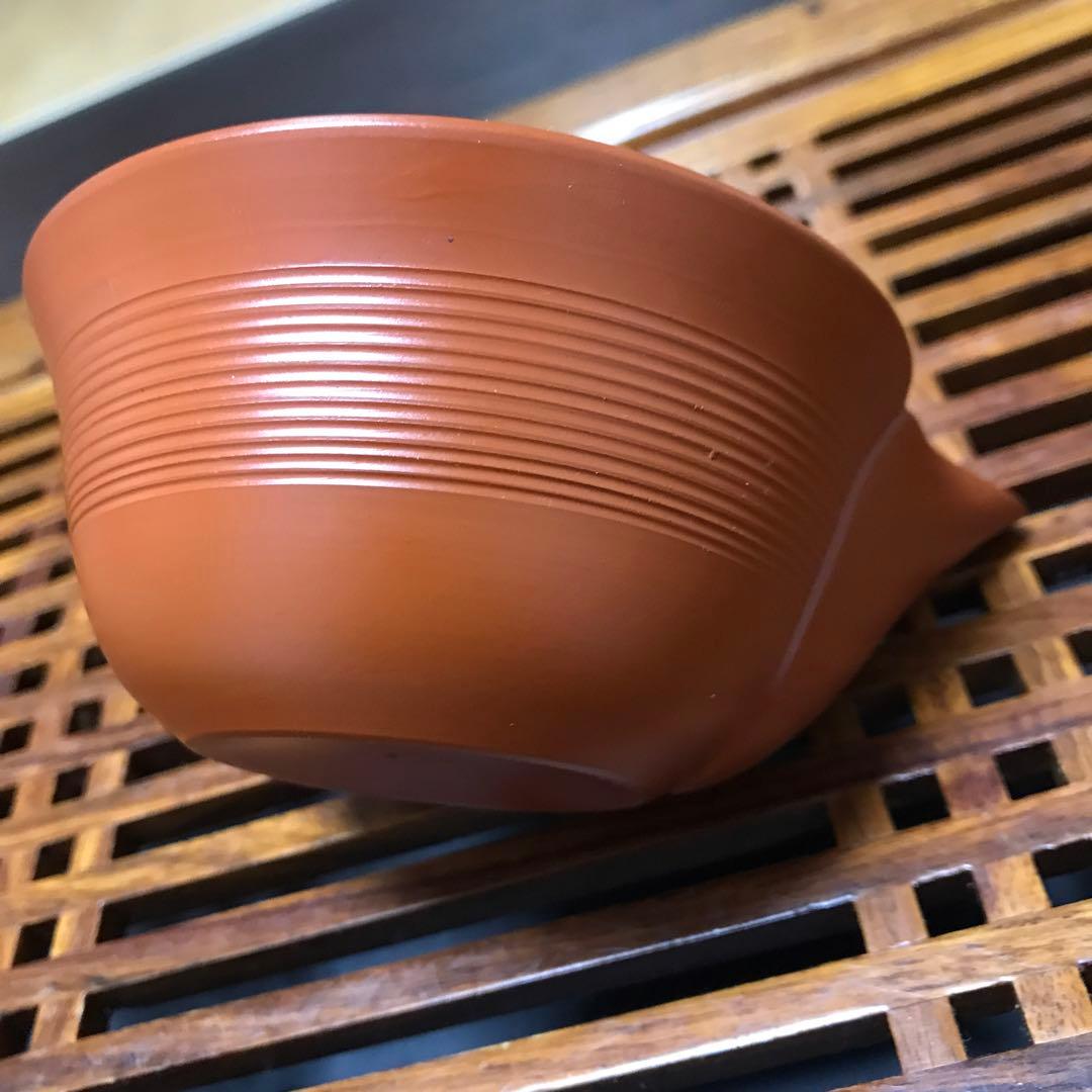 常滑焼　煎茶器　時代　名工　翁軒　朱泥 宝瓶