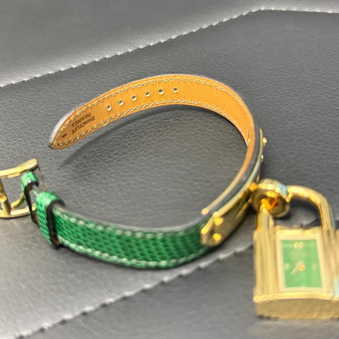 超美品 HERMES ケリーウォッチ クォーツリストウォッチ リザード