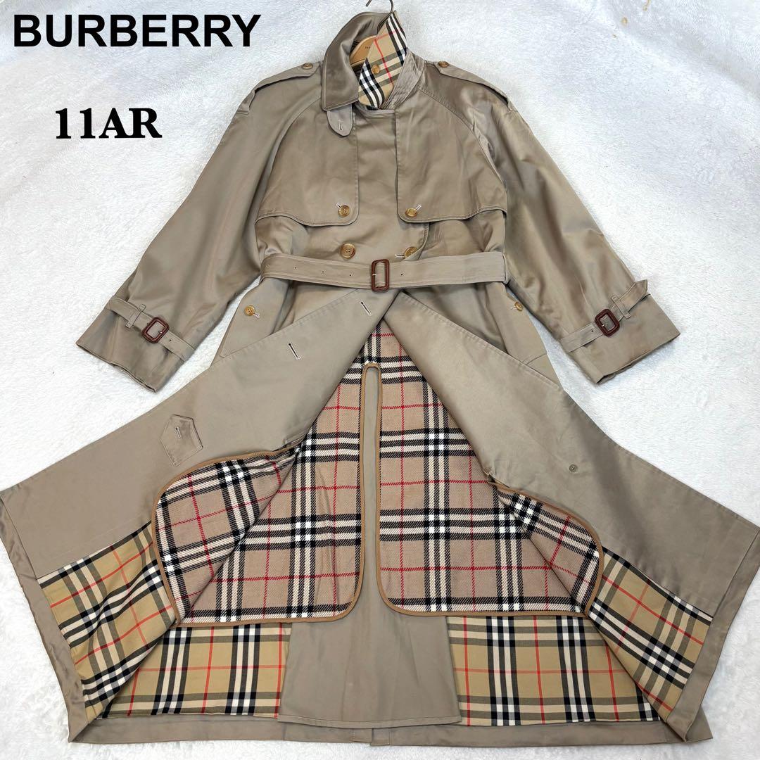 【希少・新品級】バーバリーズ 襟裏チェック ライナー付トレンチコート マキシ丈
