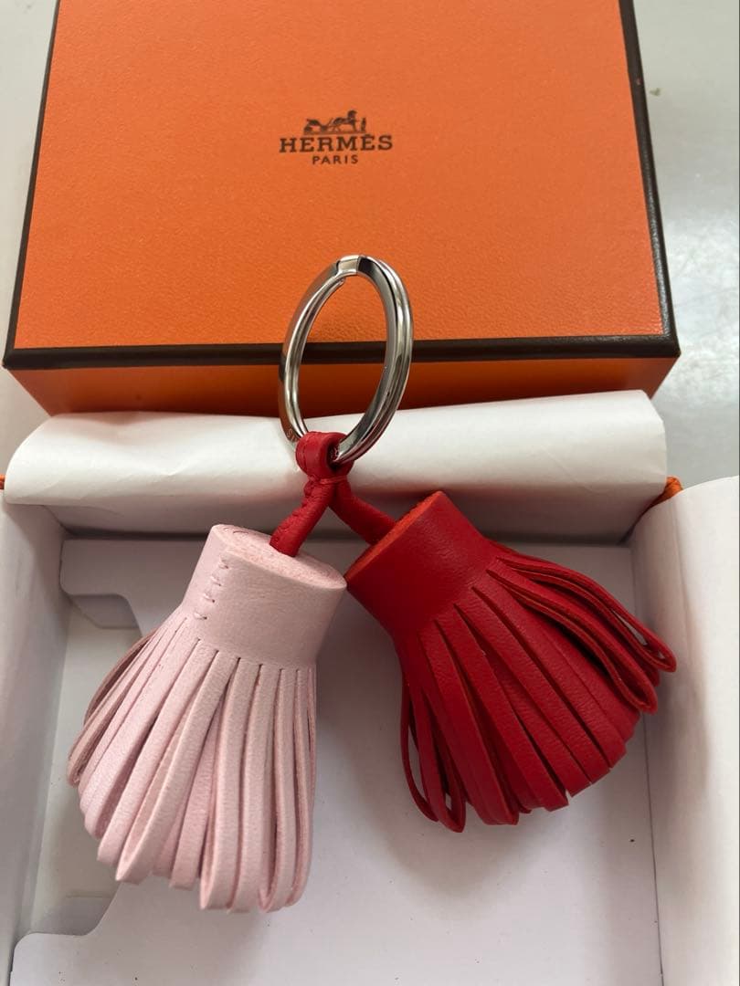 新品HERMES エルメス　カルメンウノドス　ローズサクラフランボワーズ