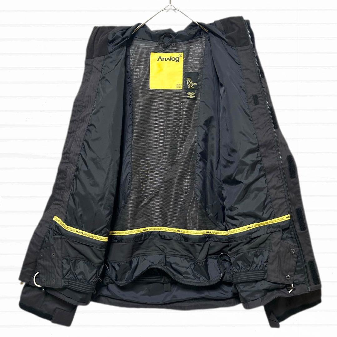 アナログ　バートン スノーボードウェア 上下セット 黒　ロゴ　ナイロン　【S】