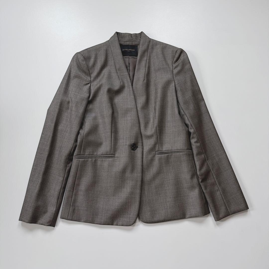近年 ユナイテッドアローズ カノニコ パンツスーツ ノーカラージャケット
