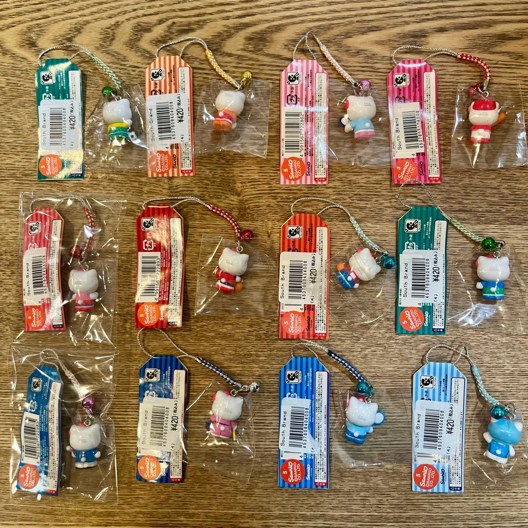 J*_様 激レア！ハローキティ 根付け　ストラップ 12個セット　部活動シリーズ