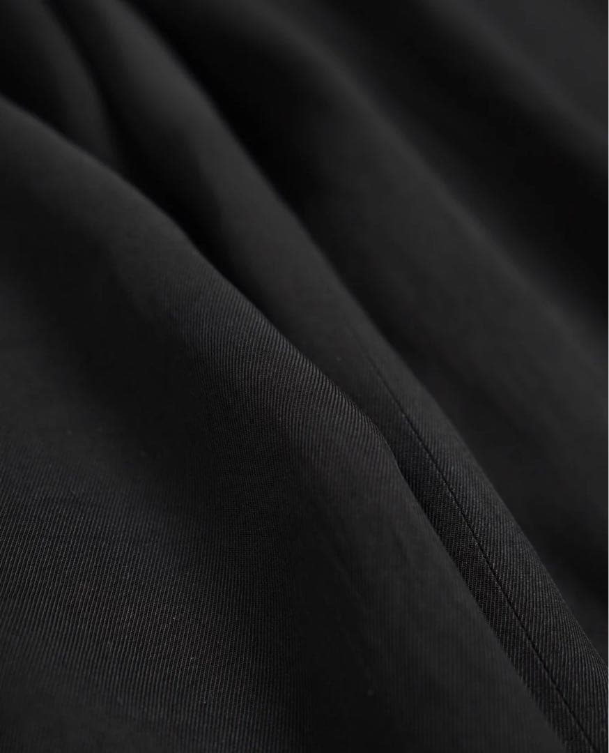 ＜SACRA＞アセテートツイル オールインワン　ブラック　サロペット