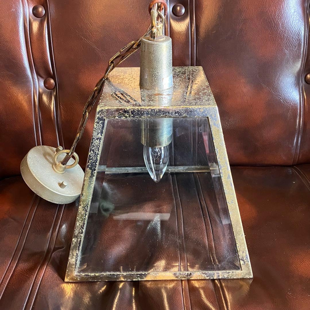 加工必須 ヴィンテージ ガラスシェード ライト ランプ レトロ アンティーク