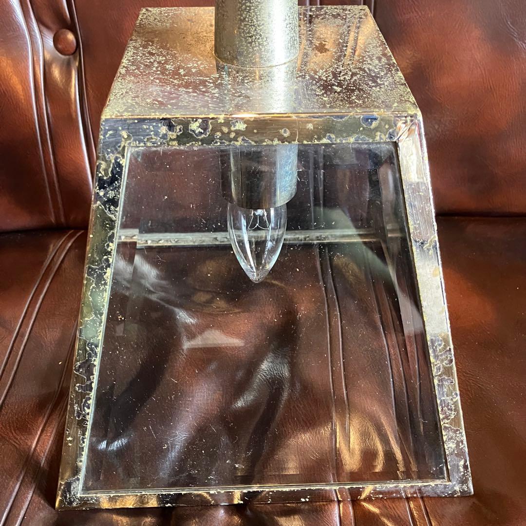 加工必須 ヴィンテージ ガラスシェード ライト ランプ レトロ アンティーク