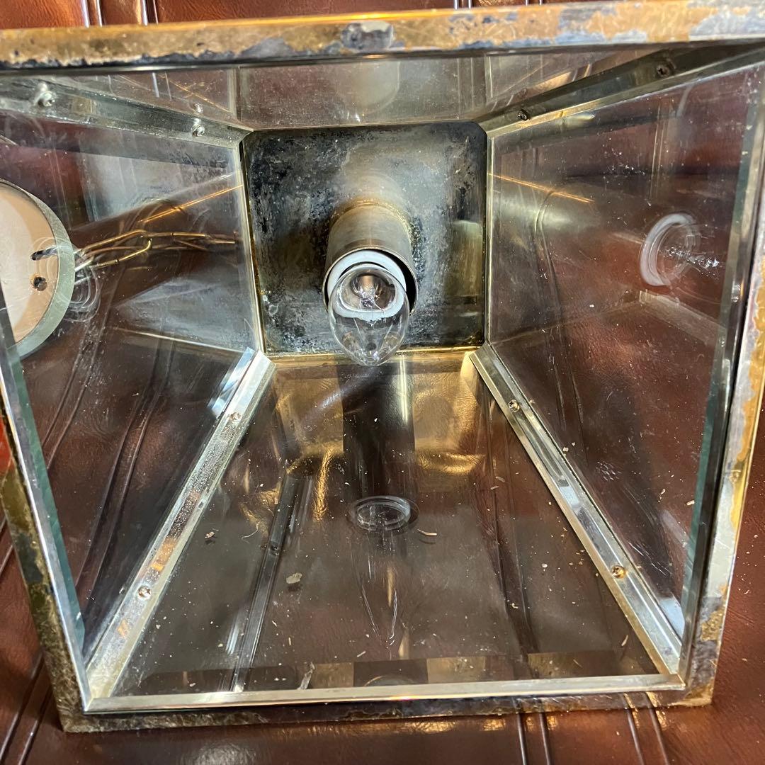 加工必須 ヴィンテージ ガラスシェード ライト ランプ レトロ アンティーク