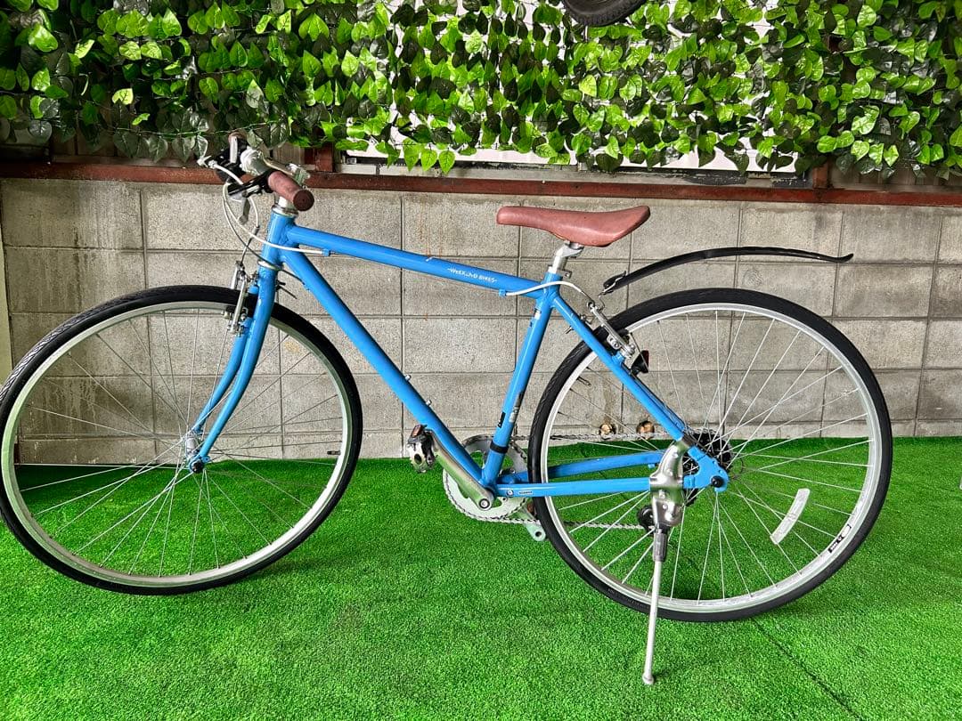 No.18クロスバイクWEEKEND BIKES 460 ライトブルー7段変速