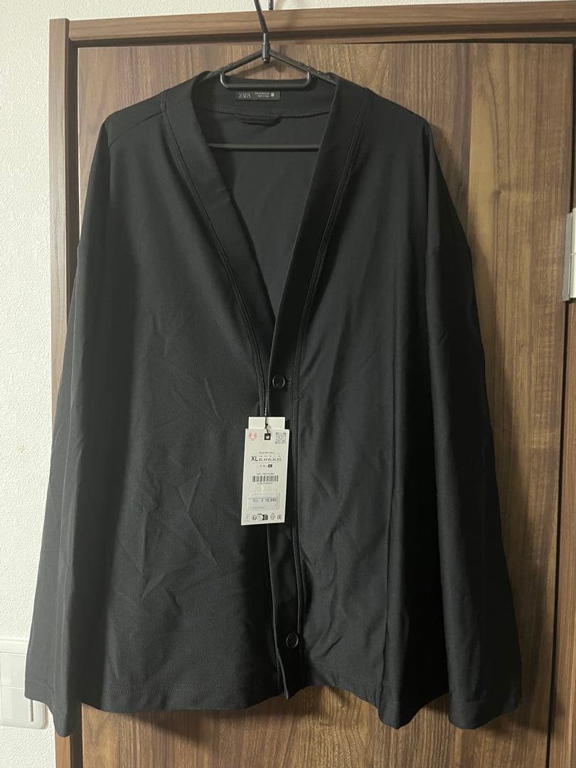 ZARAテクニカル リラックスフィットブレザー ブラックザラカーディガン新品XL