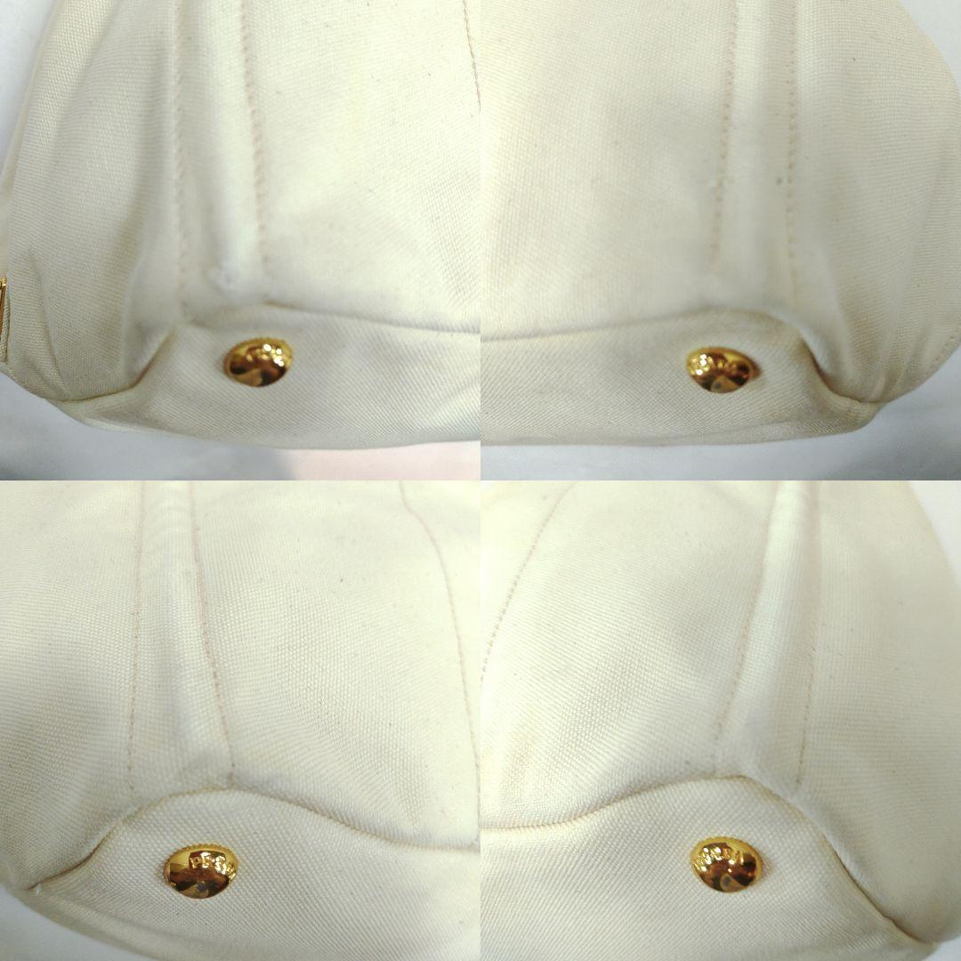 【希少・美品】プラダ カナパL トートバッグ キャンバス A4可 白