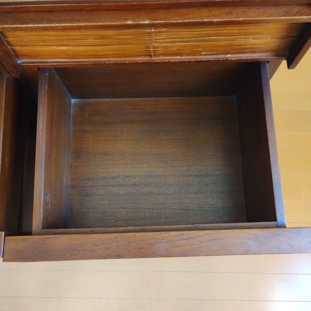 天然木チェスト 4段 ダークブラウン