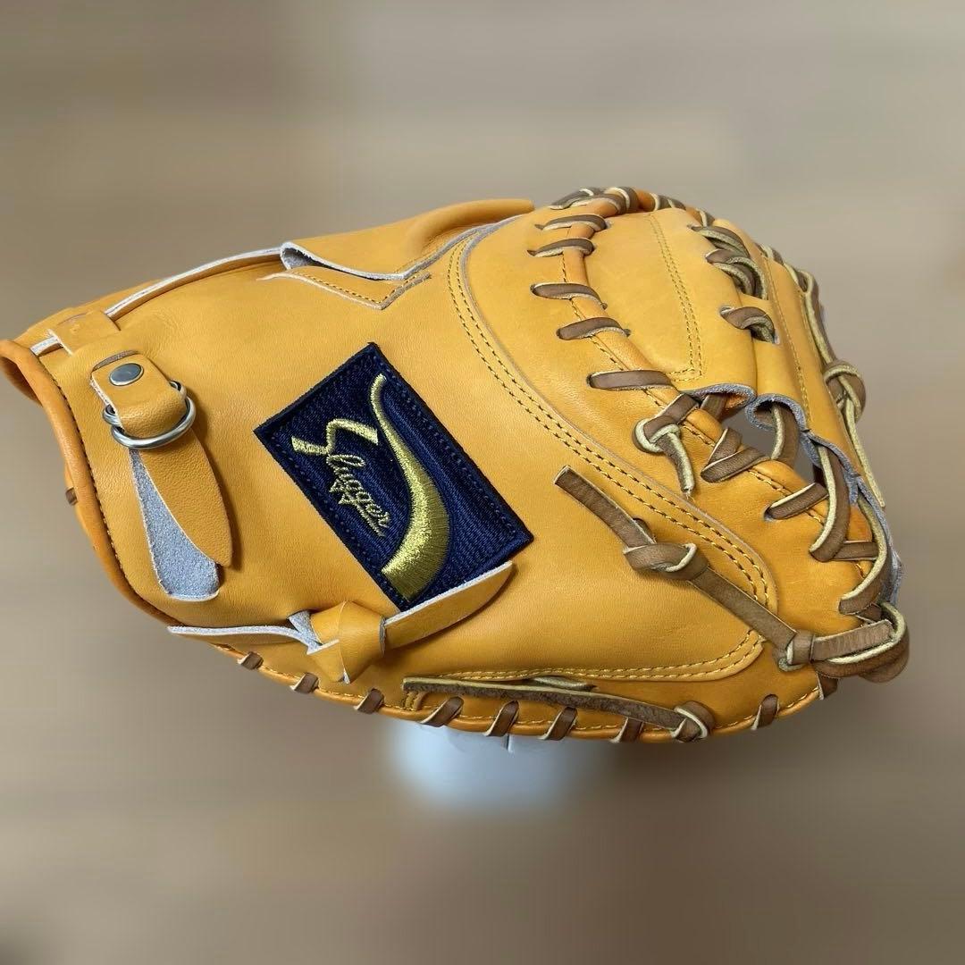 久保田スラッガー　硬式用キャッチャーミット　KCSR オレンジ　硬式球1球付