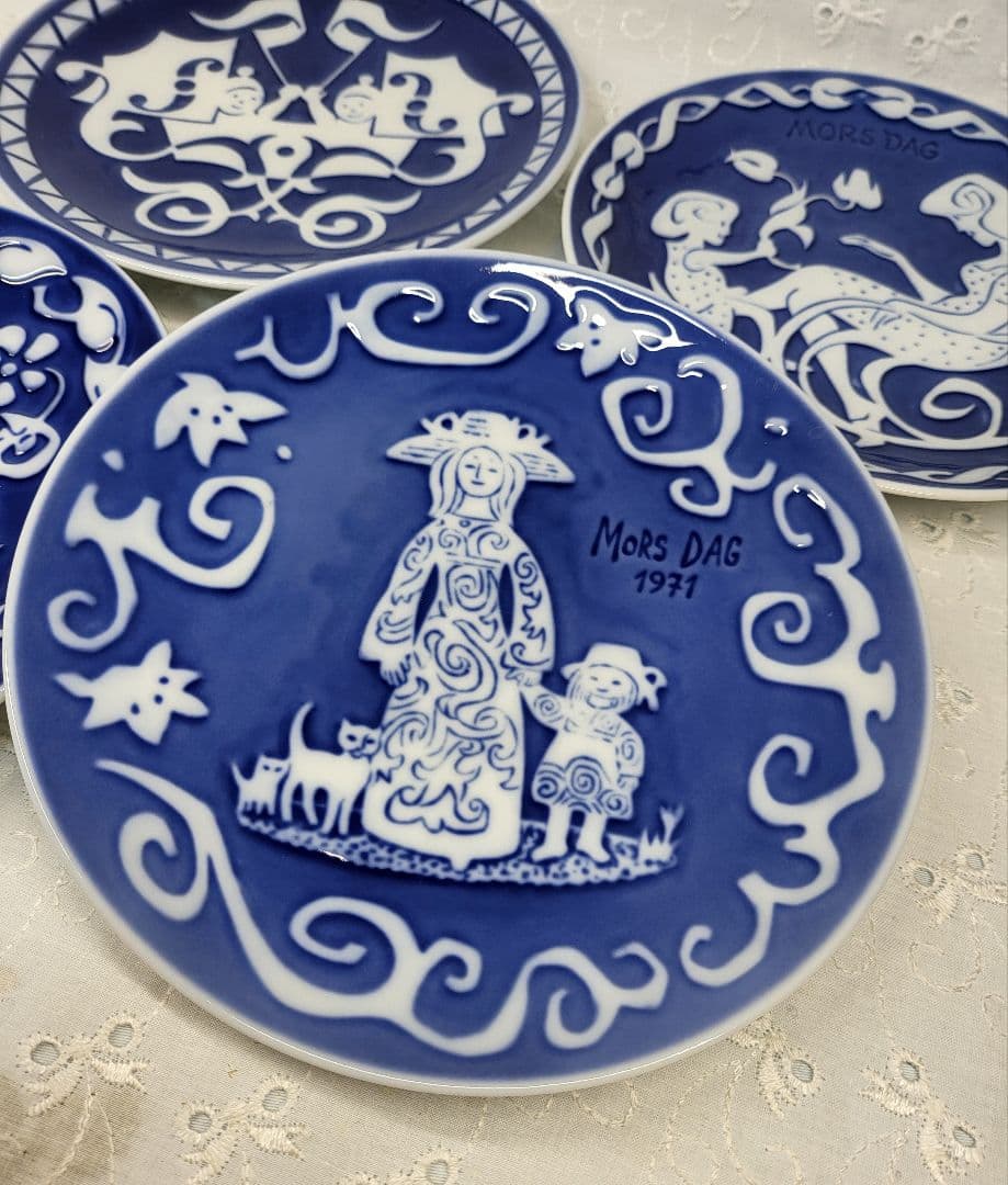 希少✨ロイヤルコペンハーゲン　マザーズデイ プレート 4枚 飾り皿 母の日
