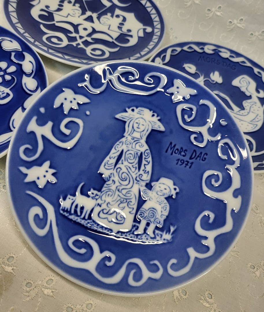 希少✨ロイヤルコペンハーゲン　マザーズデイ プレート 4枚 飾り皿 母の日