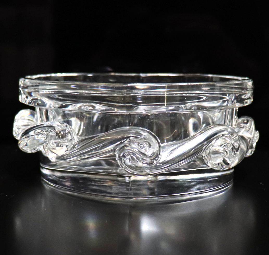 オールド・バカラ レアモデル 大型灰皿 1.3kg アプリカッション 雲小物入れ