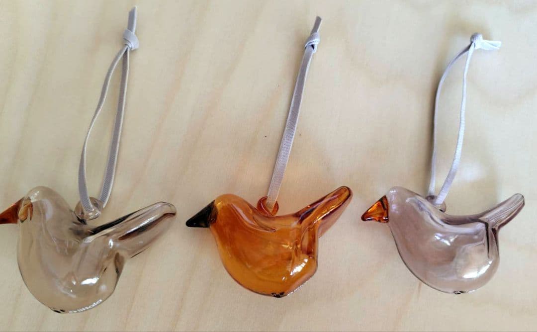 イッタラ  ミニ ガラス バード 3個セット （ミックスカラー）