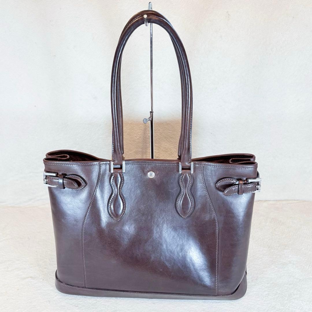 WILDSWANS ワイルドスワンズ ドラッカー レザー トートバッグ ブラウン