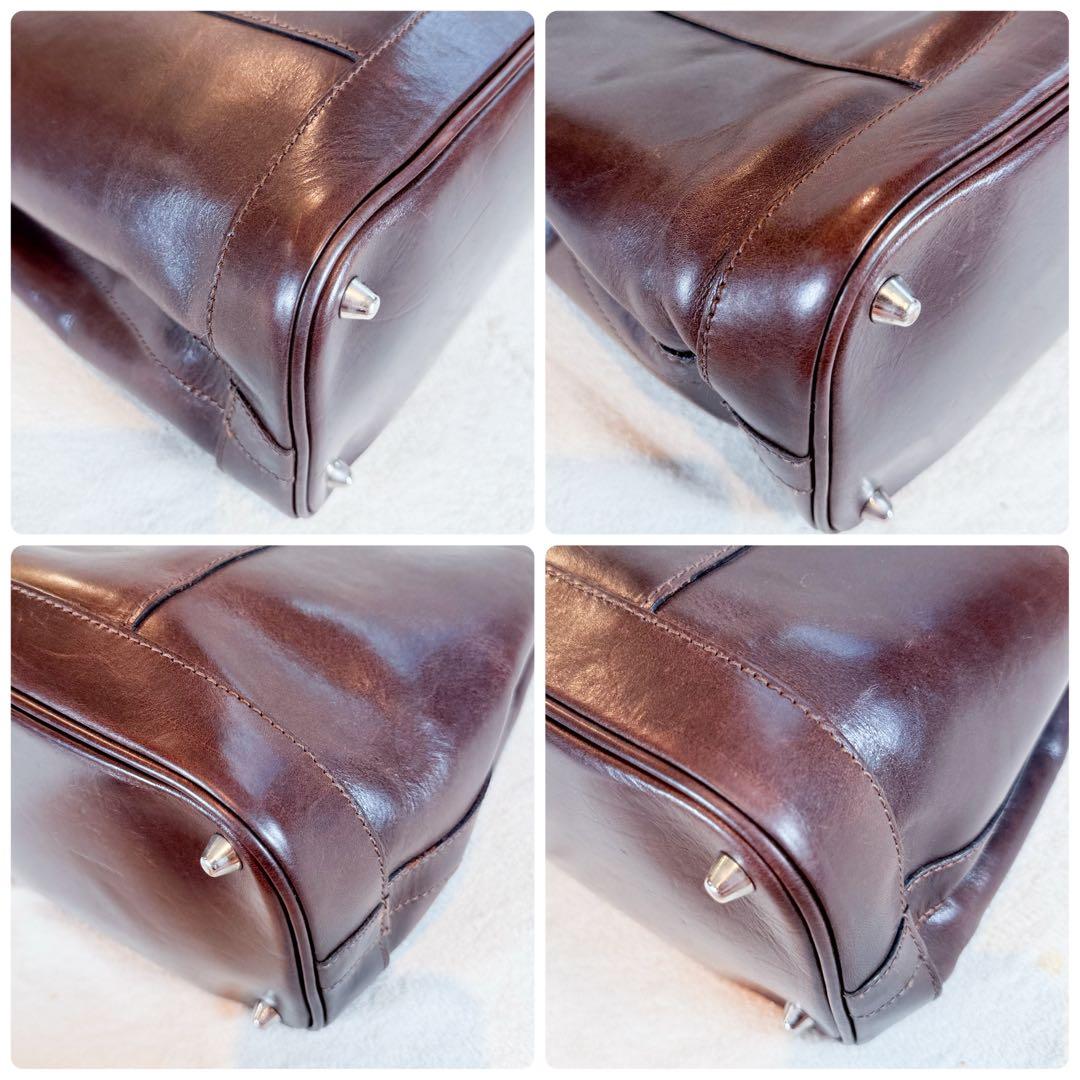 WILDSWANS ワイルドスワンズ ドラッカー レザー トートバッグ ブラウン