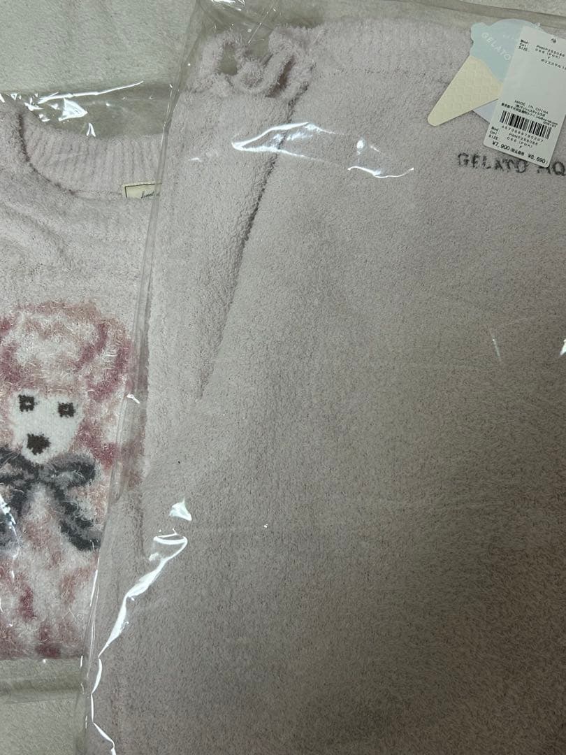 ジェラートピケ プードルジャガードプルオーバー&ロングパンツ