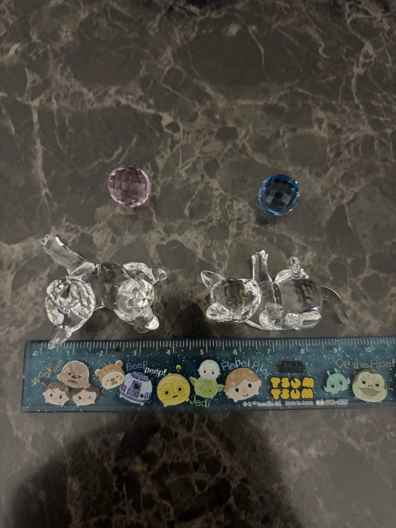 スワロフスキー　ボールで遊ぶ仔猫セット