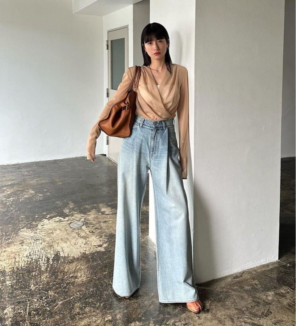 N*e様 SuzuHirose×CLANE TUCK WIDE DENIM PA