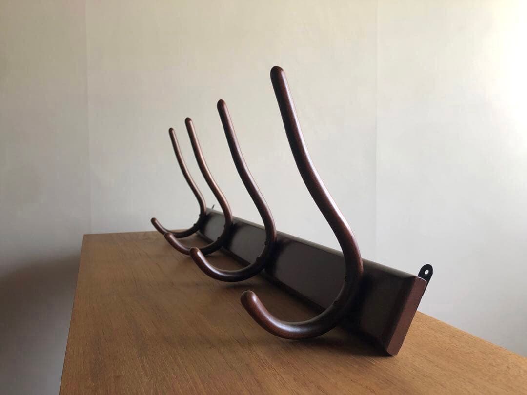 ヴィンテージ 秋田木工社製 壁掛けラック ウォールハンガーラック 帽子掛け