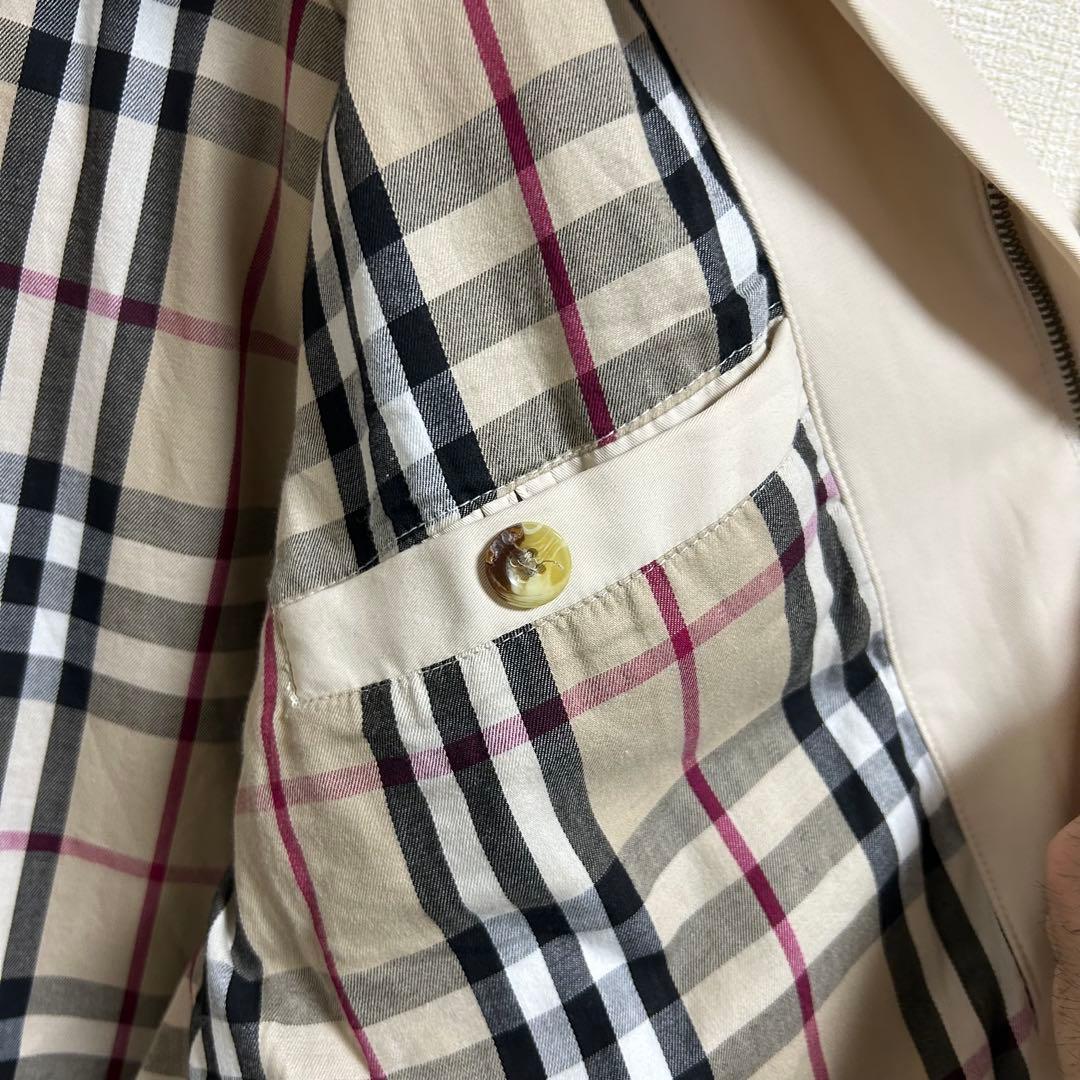 【BURBERRY LONDON 】ノバチェック ドリズラー スイングトップ L