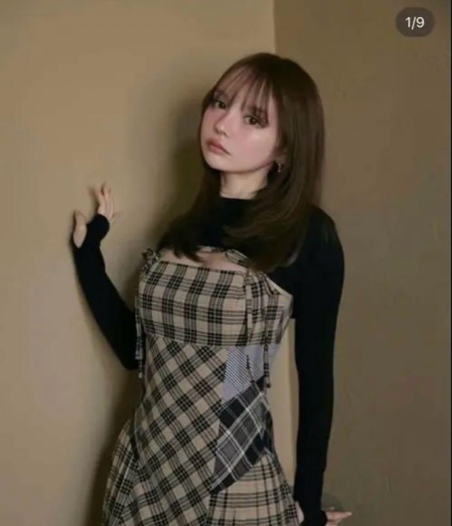 ワンピース andmary nadia check long dress