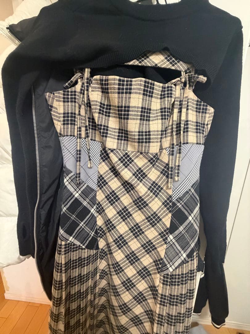 ワンピース andmary nadia check long dress