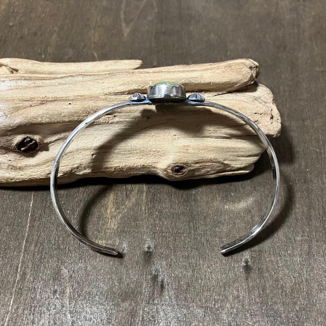 ナンバーエイト　ターコイズ　シルバー　バングル　# インディアンジュエリー