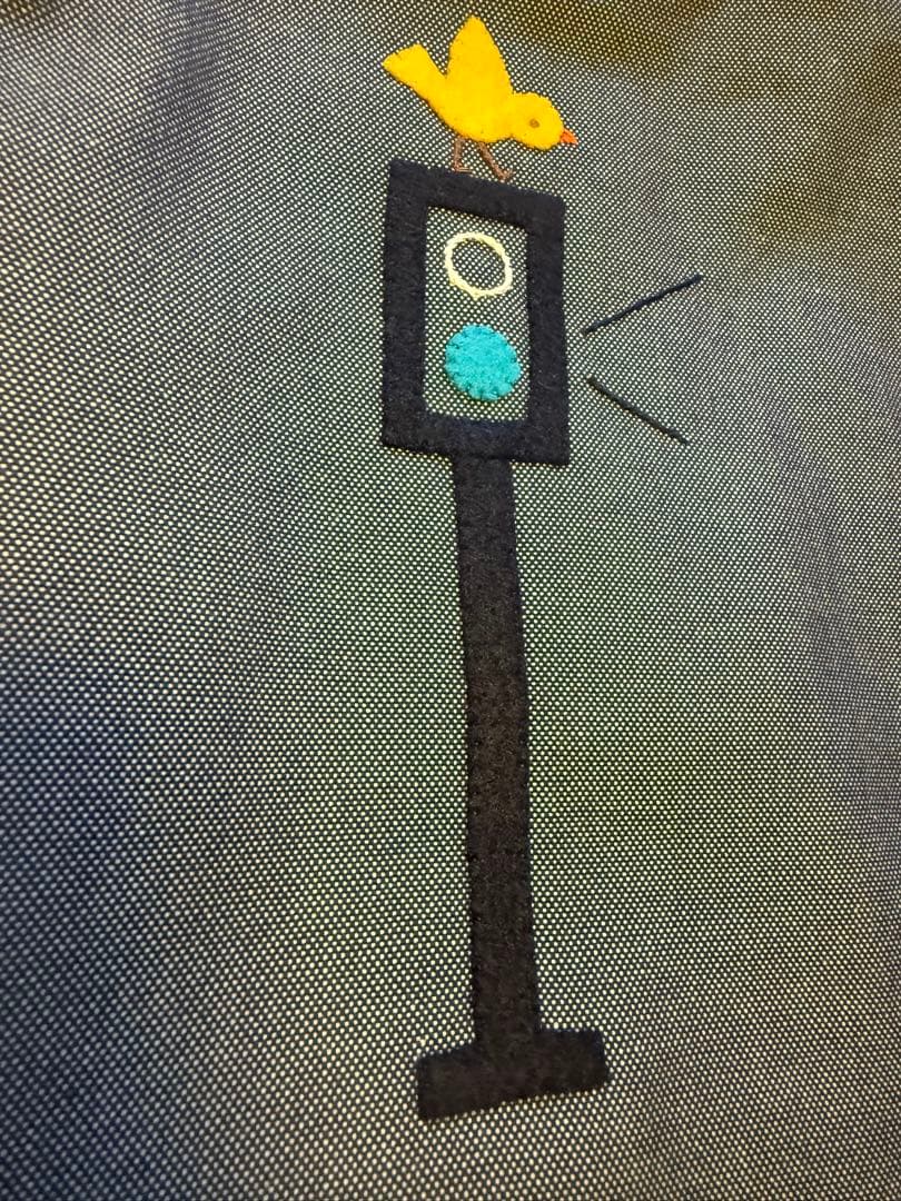 未使用　ファミリア　デニムバッグ　手刺繍