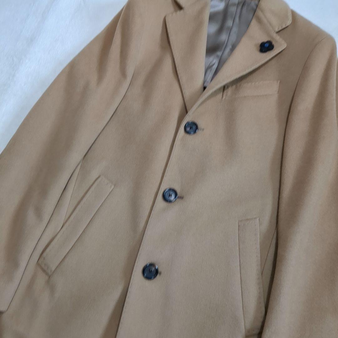 美品 ラルディーニ チェスターコート カシミヤ混 ブートニエール 46サイズ