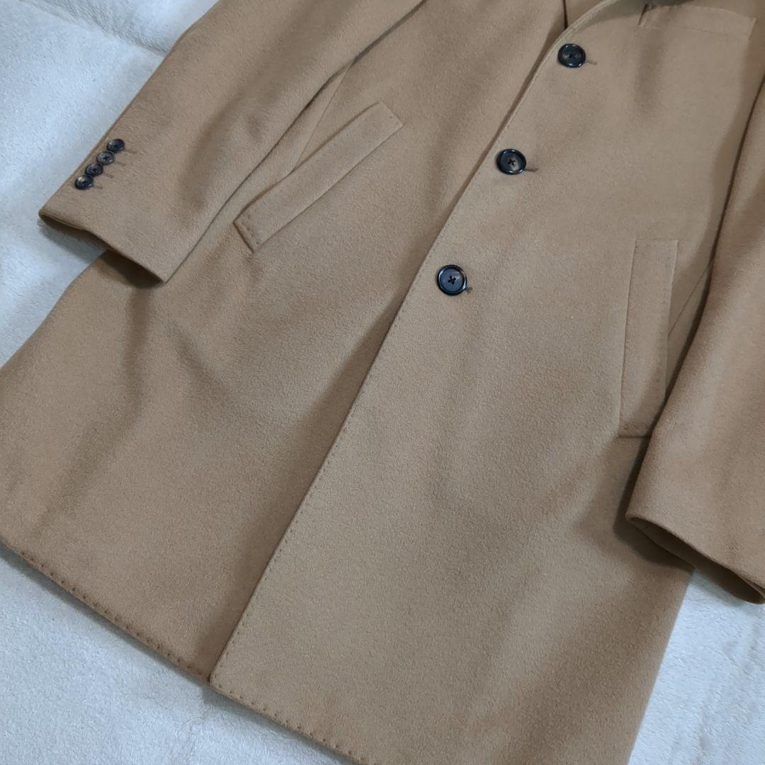 美品 ラルディーニ チェスターコート カシミヤ混 ブートニエール 46サイズ