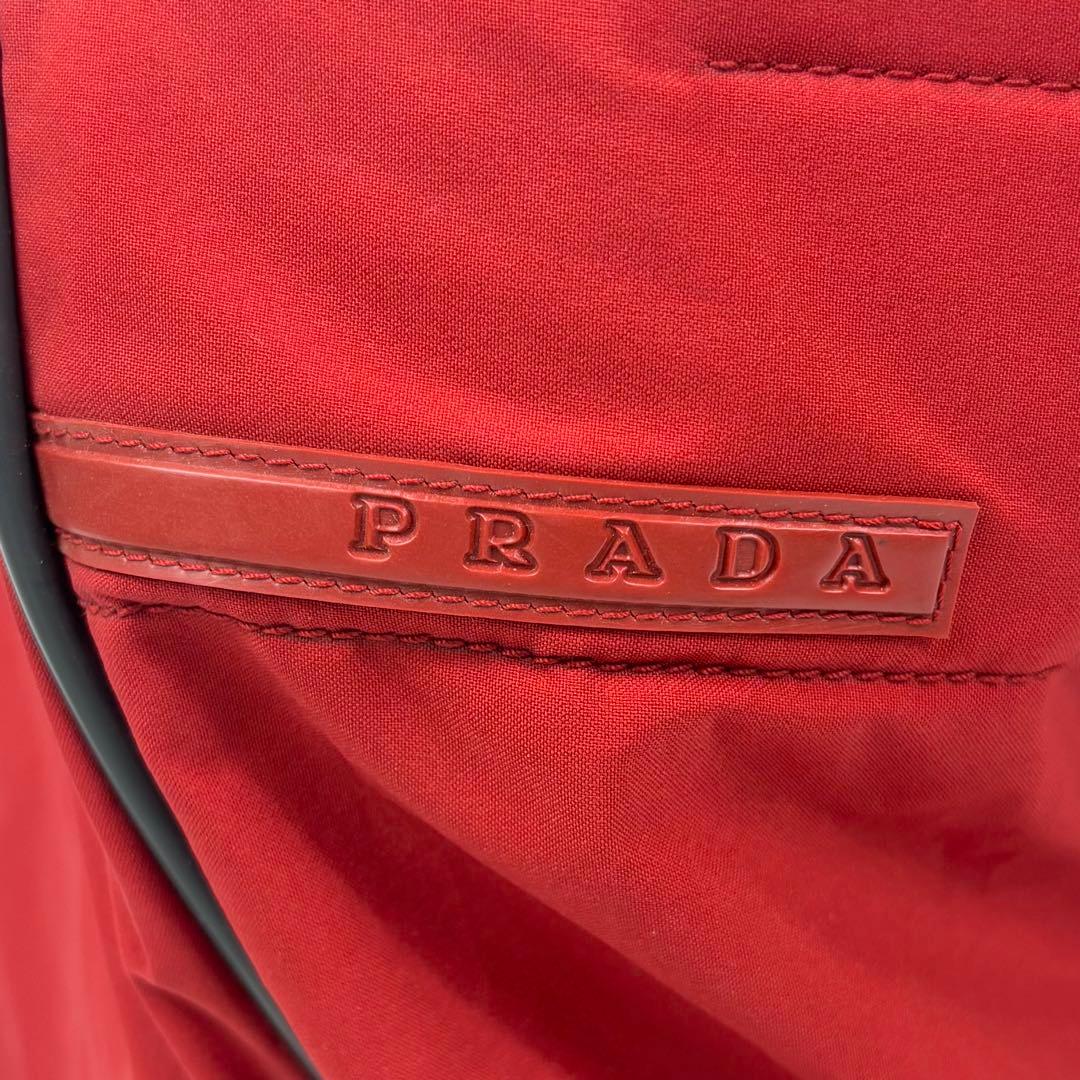 美品✨プラダスポーツ ナイロン 2way ボストンバッグスポーツバッグ 赤