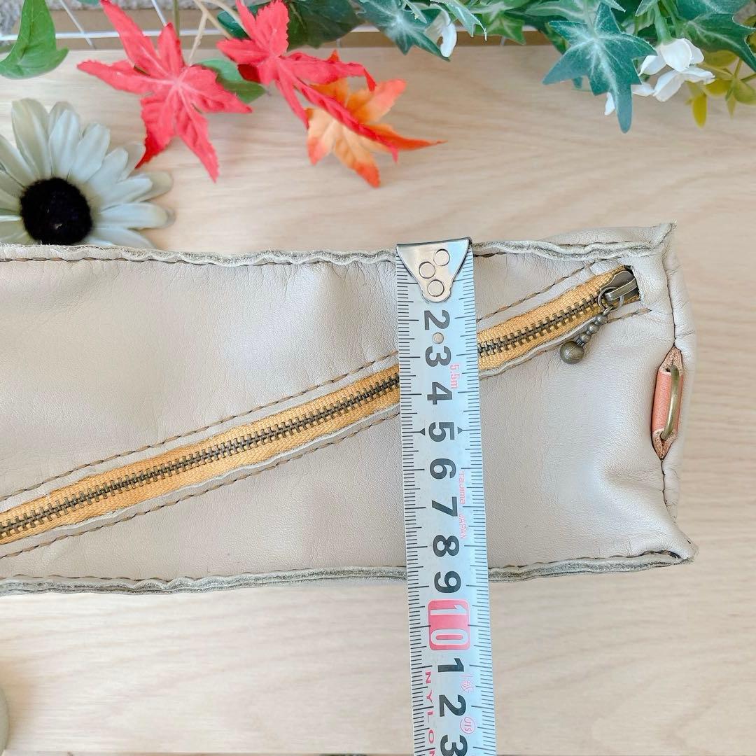 豚さんのポーチ 本革　手縫い　小物入れ