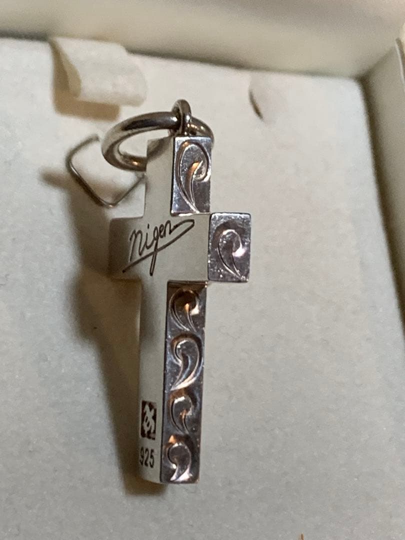 【hoo】鍛造ハワイアンジュエリー [手彫り] プルメリアクロス　ペンダント