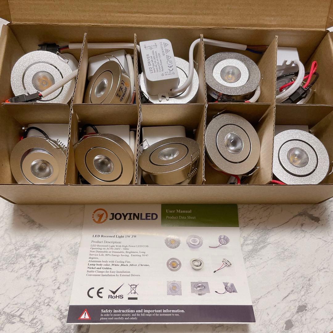 LEDミニ小型スポットライト 10個パック 照明/埋め込み型スポットライト