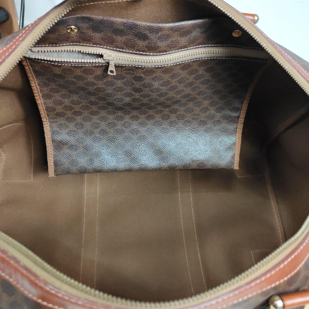 CELINE　ボストン　マカダム　トリオンフ　大容量　PVC　レザー　旅行鞄