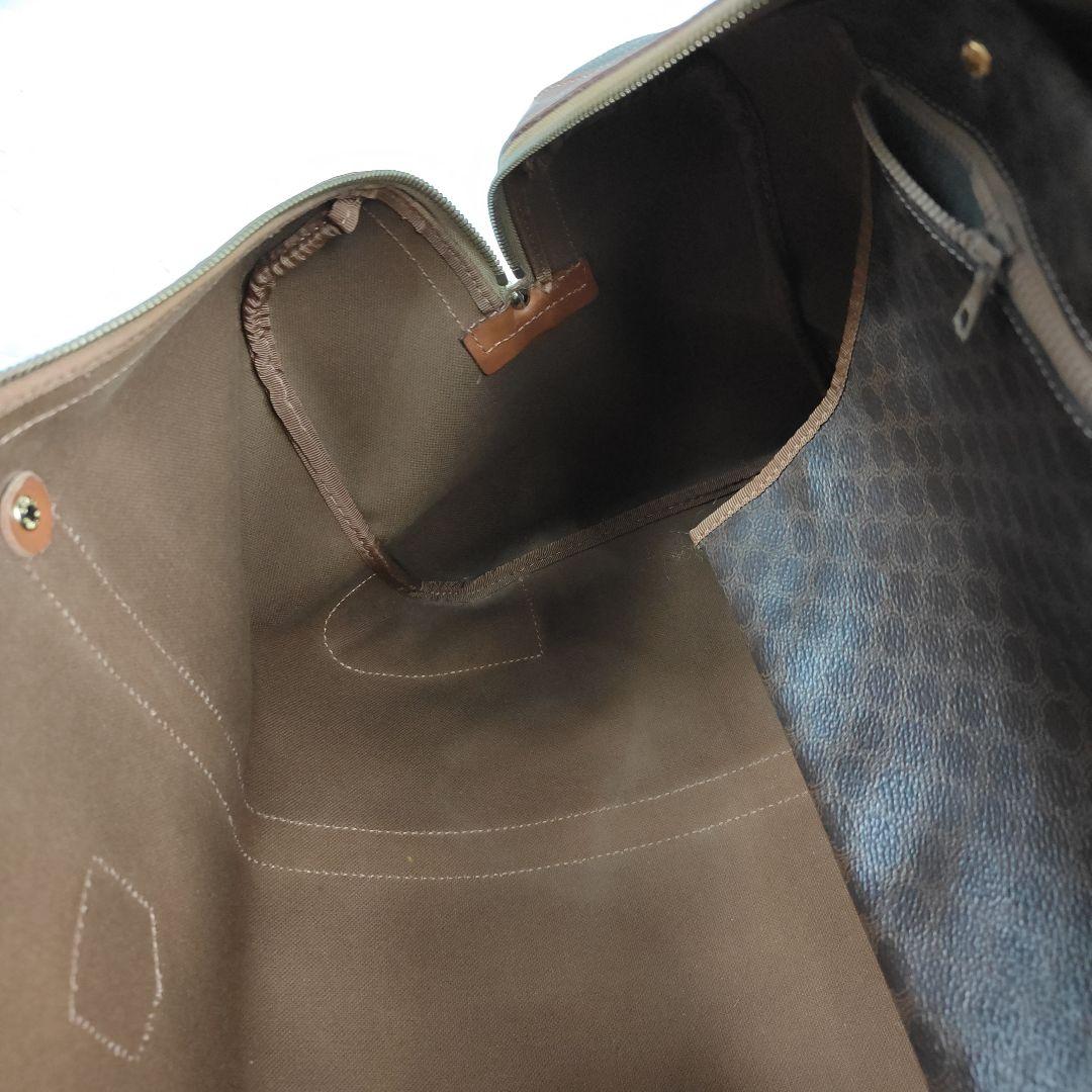 CELINE　ボストン　マカダム　トリオンフ　大容量　PVC　レザー　旅行鞄