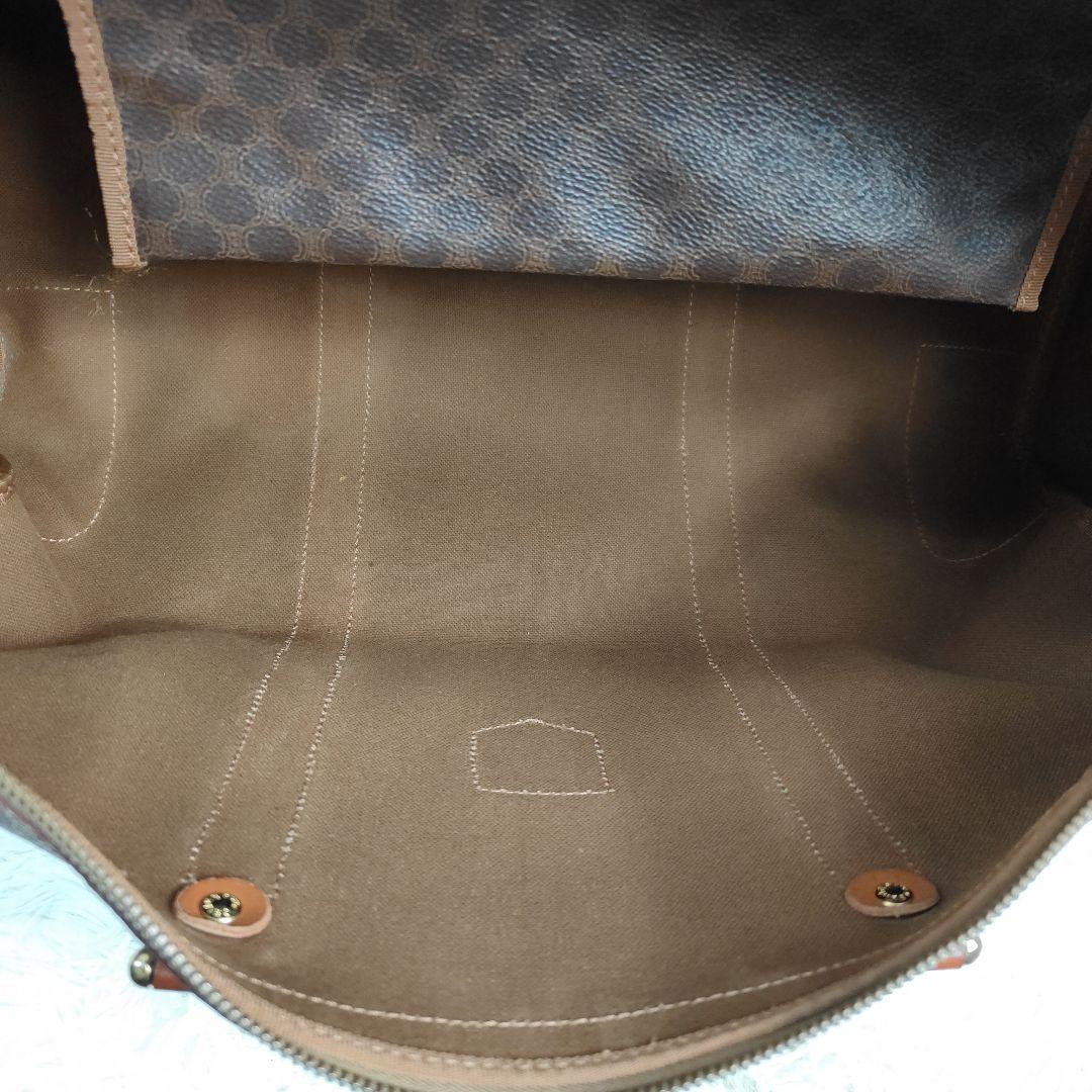 CELINE　ボストン　マカダム　トリオンフ　大容量　PVC　レザー　旅行鞄