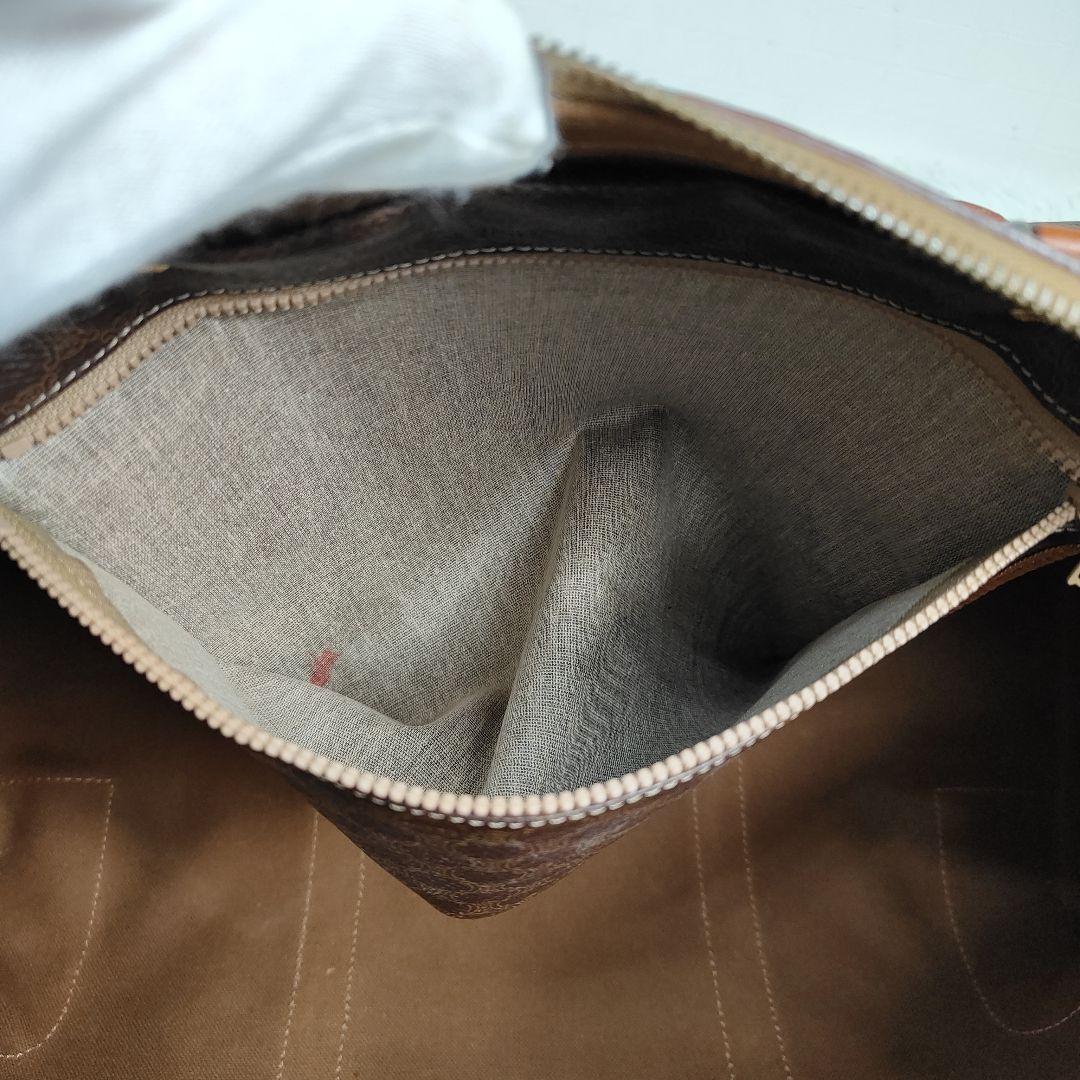 CELINE　ボストン　マカダム　トリオンフ　大容量　PVC　レザー　旅行鞄