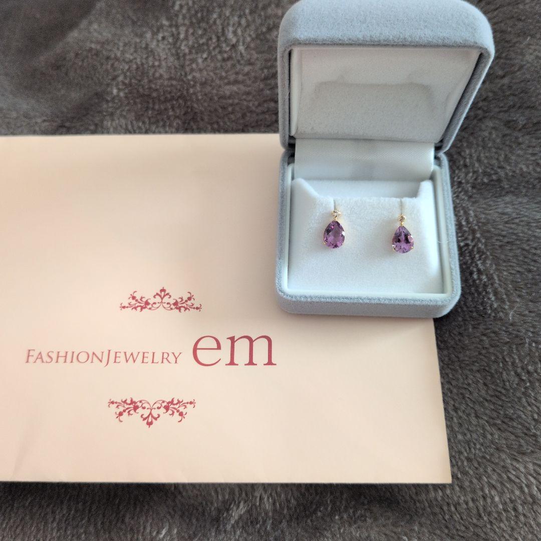 K18YG アメジスト ピアス