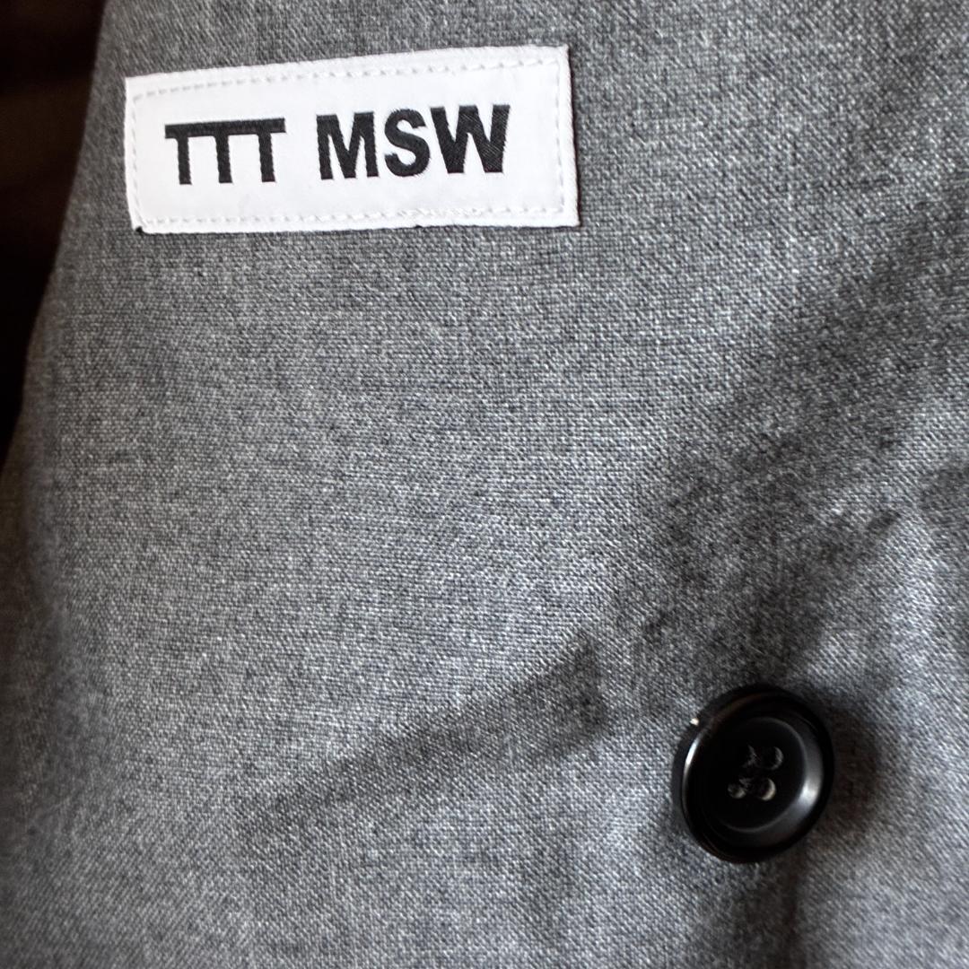 トップス TTT MSW 22aw knit docking tailor jacket
