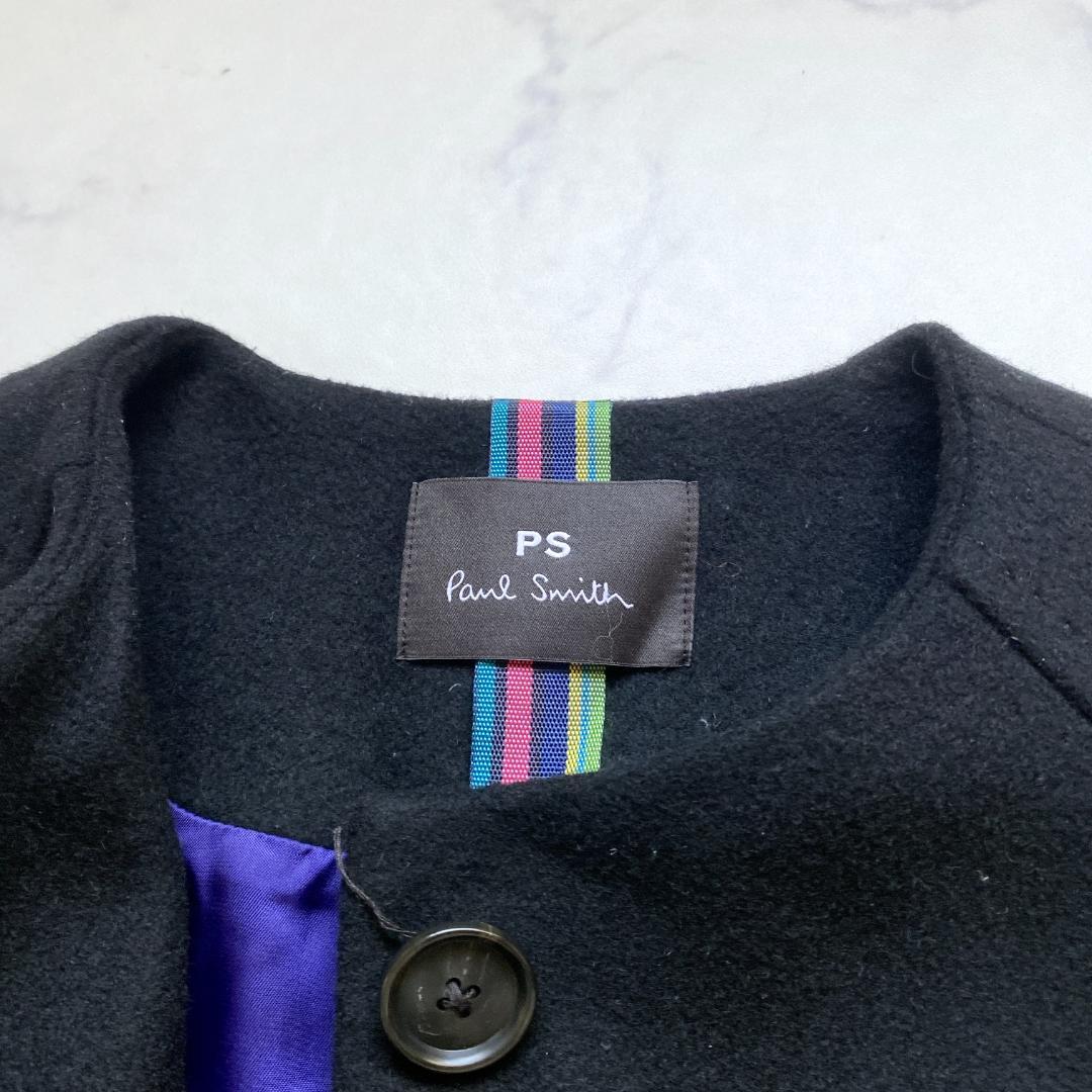 PSポールスミス ノーカラーコート 近年モデル カシミヤ混 36 ベルト