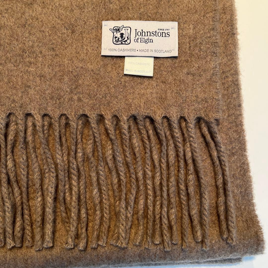 美品人気Johnstons of Elgin 100%カシミヤ ストール大判