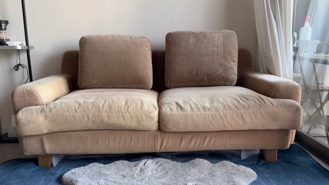 unico GREIG(グレイグ)　 カバーリングソファ 2.5シーター カーキ