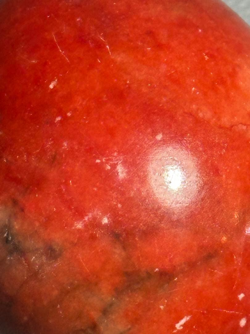 赤玉　風鎮　掛け軸飾り　房飾り　中国美術　検索:珊瑚　サンゴ　瑪瑙　赤石