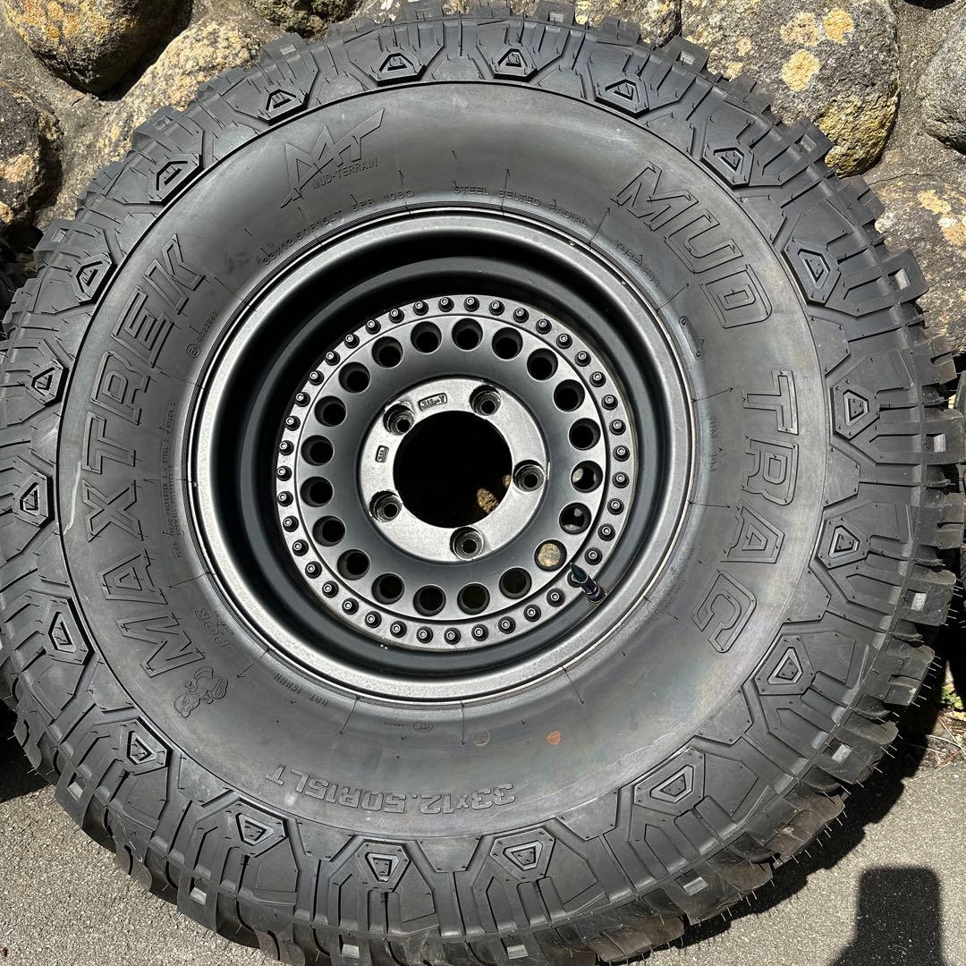 MAXTREK MUD TRAC 15インチタイヤホイールセット！4本 引き取り