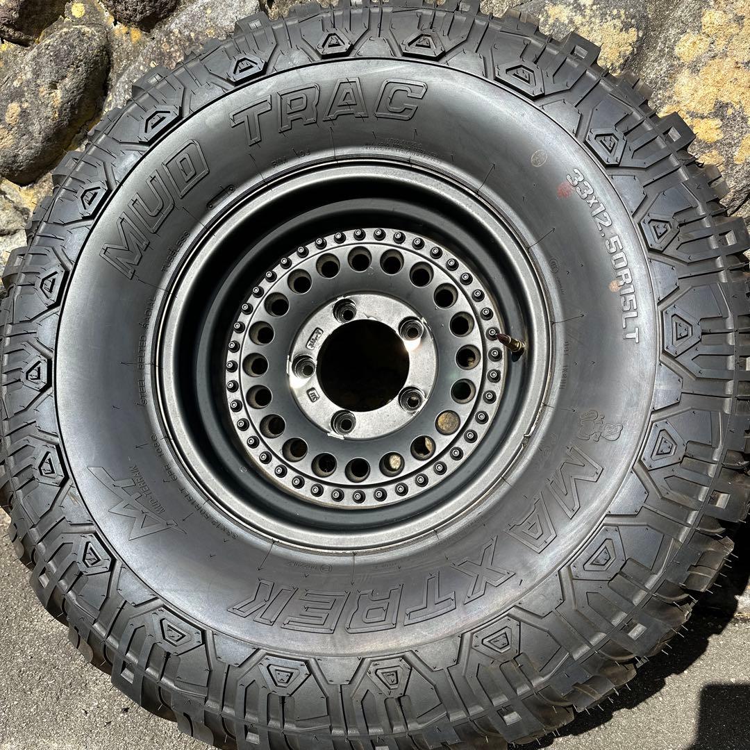 MAXTREK MUD TRAC 15インチタイヤホイールセット！4本 引き取り