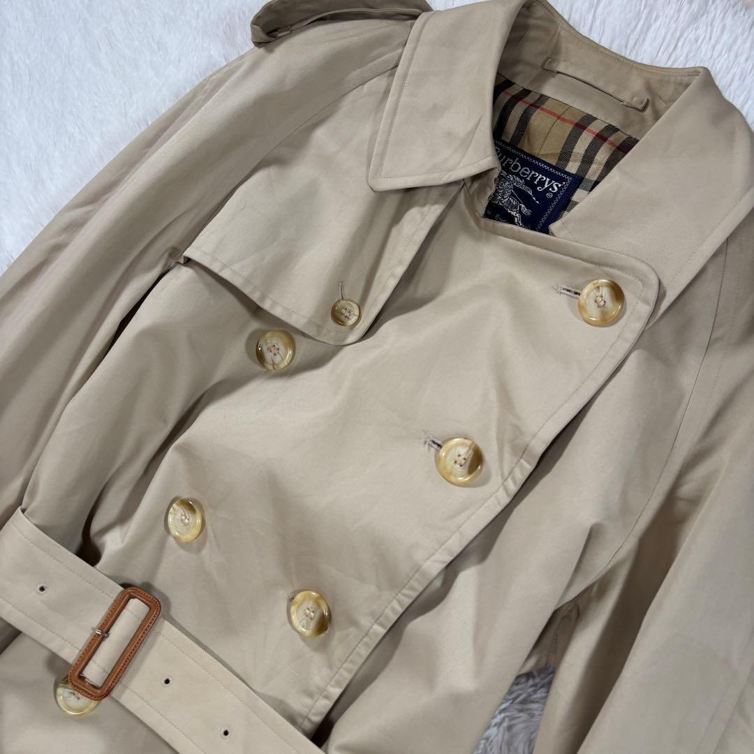 希少 80年代 バーバリー 英国製 トレンチコート ノバチェック ダブル
